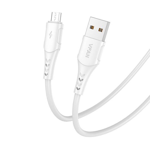 Kabel VIPFAN Colorful X12 USB-A-micro USB 1m (biały)