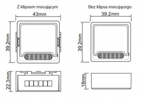 Moduł OXT mini sterownik rolet WiFi TUYA T227