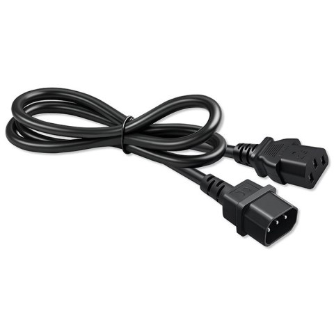 Qoltec Kabel zasilający IEC C13 | C14 | 3x0.75mm² | Czysta miedź Cu | 2m