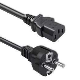 Qoltec Kabel zasilający SCHUKO CEE 7/7 (E/F) | IEC C13 | 3x0.75mm² | Czysta miedź Cu | 1.5m