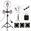 Lampa pierścieniowa LED PULUZ 26cm + statyw + 3 uchwyty