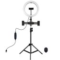 Lampa pierścieniowa LED PULUZ 26cm + statyw + 3 uchwyty