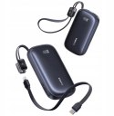 Powerbank Baseus EnerFill FC21 20000 mAh 22,5 W USB-A USB-C czarny z odłączanym kablem Lightning