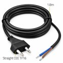 Qoltec Kabel zasilający CEE 7/16 (C) | 2x0.75 mm² | miedź Cu | odizolowany lutowany | 1.8m