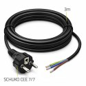 Qoltec Kabel zasilający SCHUKO CEE 7/7 (E/F) | miedź Cu | odizolowany lutowany | 3x0.75 mm² | 3m