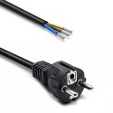 Qoltec Kabel zasilający SCHUKO CEE 7/7 (E/F) | miedź Cu | odizolowany lutowany | 3x1.00 mm² | 1.8m