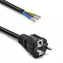 Qoltec Kabel zasilający SCHUKO CEE 7/7 (E/F) | miedź Cu | odizolowany lutowany | 3x1.50 mm² | 1.8m