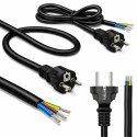Qoltec Kabel zasilający SCHUKO CEE 7/7 (E/F) | miedź Cu | odizolowany lutowany | 3x1.50 mm² | 1.8m
