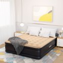Duży, wysoki, pompowany materac AVENLI z wbudowaną pompką 203x157x47