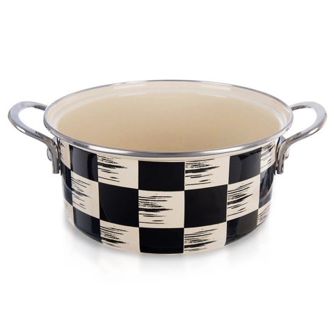 Garnek Emaliowany 2,2 L ORION SZACHOWNICA 20 cm Indukcja Zmywarka