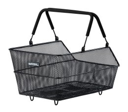 Kosz tylny na bagażnik BASIL CENTO MIK, MIK System (ready to go), Adaptor Plate 2.0 (blokada), stalowy czarny (NEW)