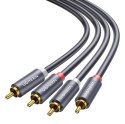 Przewód 2x RCA (Cinch) do 2x RCA (Cinch) UGREEN AV104 2m (czarny)
