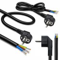 Qoltec Kabel zasilający | wtyczka kątowa SCHUKO CEE 7/7 (E/F) | miedź Cu | odizolowany lutowany | 3x1.00 mm² | 1.8m