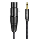 UGREEN AV182 Kabel XLR żeński do jack 3.5 męski - 2m (czarny)