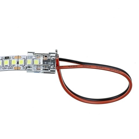 Konektor złączka taśm LED V-TAC przeźroczysta Z przewodami gęste/zwykłe/COB 10mm