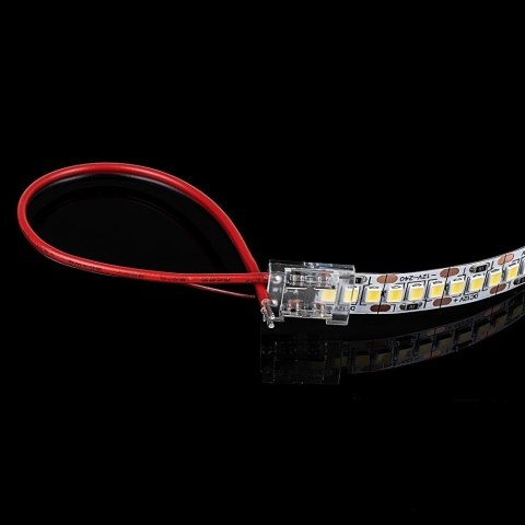 Konektor złączka taśm LED V-TAC przeźroczysta Z przewodami gęste/zwykłe/COB 10mm