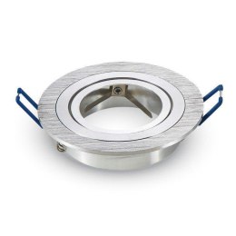 Oczko V-TAC aluminiowe odlew 1xGU10 okrągłe aluminium szczotkowane VT-782RD-AB