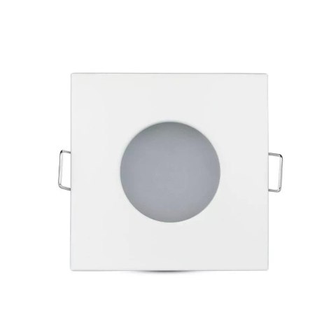 Oczko V-TAC aluminiowe odlew szczelne z szybą IP54 GU10 kwadrat 84x84mm białe VT-787SQ-WH