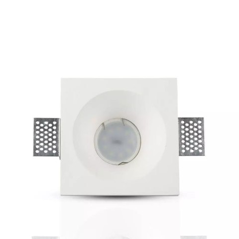 Oczko V-TAC gips GU10 wpuszczane okrągłe 120x120 białe VT-776SQ