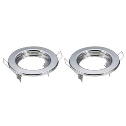 Oczko V-TAC GU10 okrągłe stałe chrom (opak. 2 szt) VT-778-CH