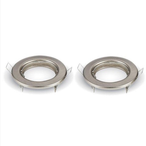 Oczko V-TAC GU10 okrągłe stałe satyna (opak. 2 szt) VT-778-SN