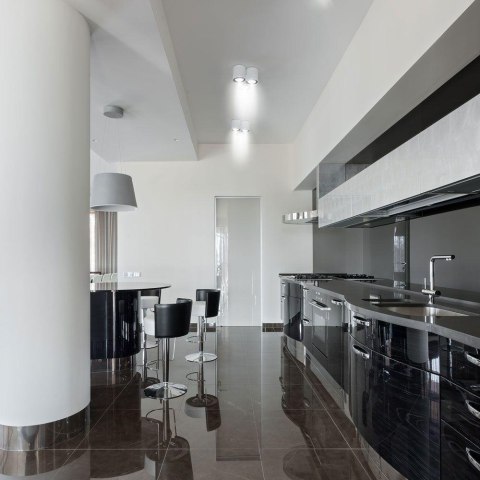 Oprawa V-TAC aluminiowa GU10 okrągła natynkowa tuba biała+czarny 142x100 VT-796-WH