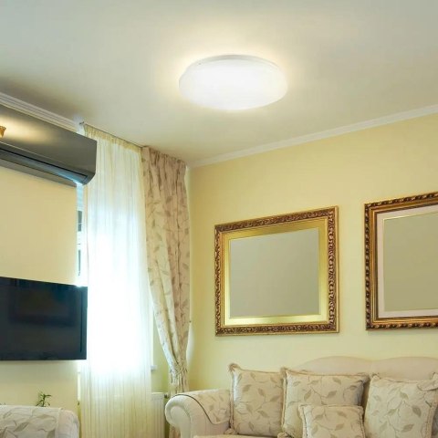 Oprawa sufitowa plafoniera V-TAC 18W LED mleczny zmiana koloru CCT fi.310 VT-8418 3000K-6400K 1800lm