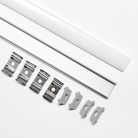 Profil aluminiowy V-TAC 2mb anodowany do taśm LED elastyczny giętki 18x6mm VT-8138