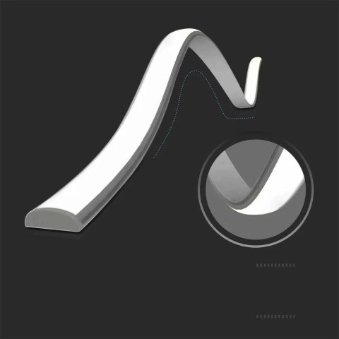 Profil aluminiowy V-TAC 2mb anodowany do taśm LED elastyczny giętki 18x6mm VT-8138