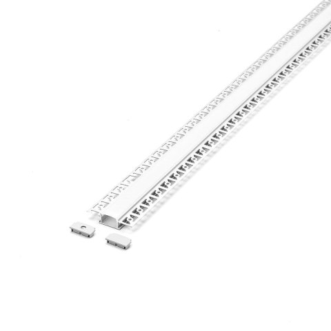 Profil aluminiowy anodowany do gipsowania na dwie taśmy V-TAC 2mb klosz mleczny VT-8101