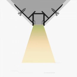 Profil aluminiowy anodowany do gipsowania narożny zewnętrzny V-TAC 2mb klosz mleczny VT-8103