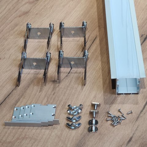 Profil aluminiowy anodowany wpuszczany 50x35mm V-TAC 2mb klosz mleczny VT-8126