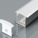 Profil aluminiowy anodowany wpuszczany na dwie taśmy V-TAC 2mb klosz mleczny VT-8119 5 lat gwarancji