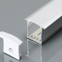 Profil aluminiowy anodowany wpuszczany na dwie taśmy V-TAC 2mb klosz mleczny VT-8119 5 lat gwarancji