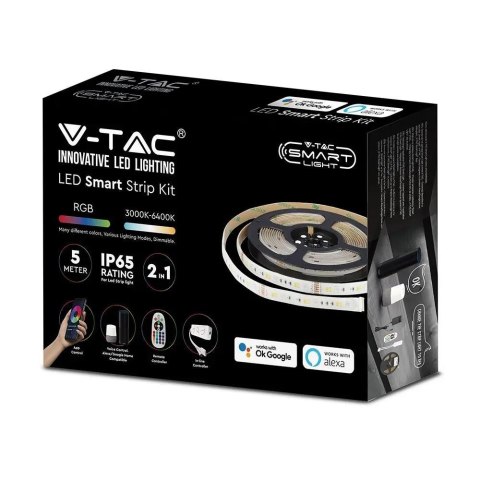 Taśma LED V-TAC zestaw RGBW CCT SMD5050/54 28W IP65 Alexa smart VT-5050 54-EU RGB+2700K-6400K 280lm 3 lata gwarancji