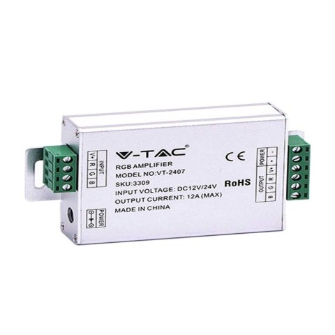 Wzmacniacz taśm LED RGB 5050 12V-144W 24V-288W V-TAC VT-2407A