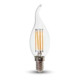 Żarówka LED V-TAC 4W filament E14 świeczka płomyk VT-1997 4000K 400lm