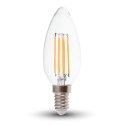 Żarówka LED V-TAC 4W filament E14 świeczka VT-1986 3000K 400lm