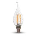 Żarówka LED V-TAC 4W filament E14 twist świeczka płomyk VT-1995 4000K 400lm