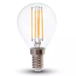 Żarówka LED V-TAC 6W filament E14 kulka P45 VT-2466 6400K 600lm