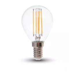 Żarówka LED V-TAC 6W filament E14 kulka P45 VT-2486 4000K 800lm