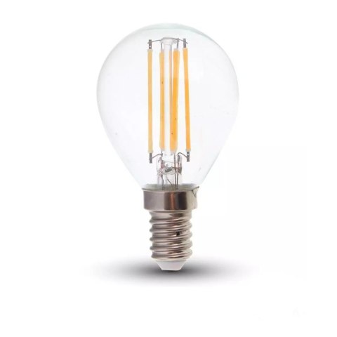 Żarówka LED V-TAC 6W filament E14 kulka P45 VT-2486 6400K 800lm