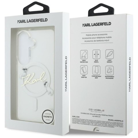 Karl Lagerfeld IML KC Script MagSafe - Etui Samsung Galaxy S26+ (przezroczysty)