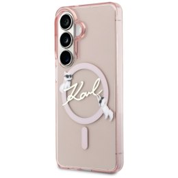 Karl Lagerfeld IML KC Script MagSafe - Etui Samsung Galaxy S26 (różowy)