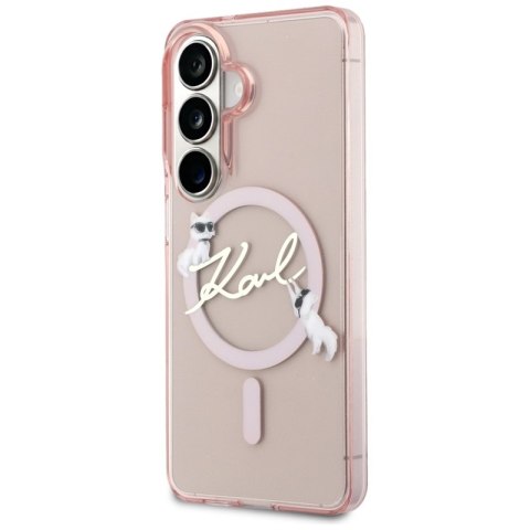 Karl Lagerfeld IML KC Script MagSafe - Etui Samsung Galaxy S26 (różowy)