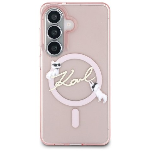 Karl Lagerfeld IML KC Script MagSafe - Etui Samsung Galaxy S26 (różowy)