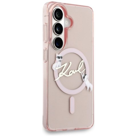 Karl Lagerfeld IML KC Script MagSafe - Etui Samsung Galaxy S26 (różowy)