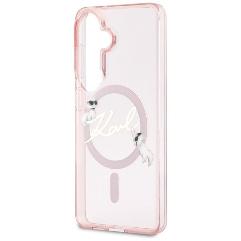 Karl Lagerfeld IML KC Script MagSafe - Etui Samsung Galaxy S26 (różowy)
