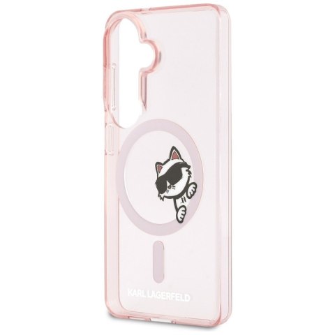 Karl Lagerfeld IML Peekaboo Choupette MagSafe - Etui Samsung Galaxy S26 (różowy)