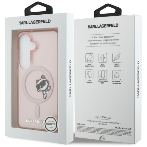 Karl Lagerfeld IML Peekaboo Choupette MagSafe - Etui Samsung Galaxy S26 (różowy)